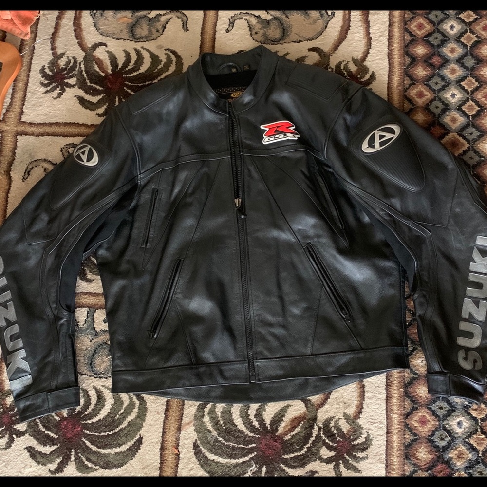 Suzuki GSXR Leather Riding Jacket Size 50